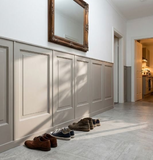 Diele mit Wandvertäfelung Modell Contura, Beispielvisualisierung
